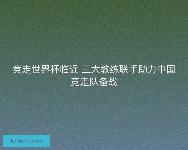 竞走世界杯临近 三大教练联手助力中国竞走队备战